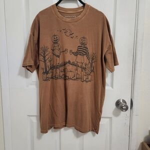 American Eagle Outfitters Tan T-Shirt